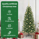 vidaXL Mű karácsonyfa 150 LED-del állvánnyal Zöld 150 cm PE és PVC