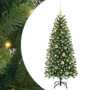 vidaXL Mű karácsonyfa 150 LED-del állvánnyal Zöld 150 cm PE és PVC