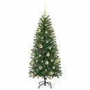 vidaXL Mű karácsonyfa 150 LED-del állvánnyal Zöld 150 cm PE és PVC