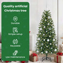 vidaXL Mű karácsonyfa 150 LED-del állvánnyal Zöld 150 cm PE és PVC