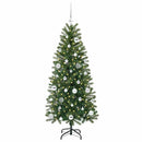vidaXL Mű karácsonyfa 150 LED-del állvánnyal Zöld 150 cm PE és PVC