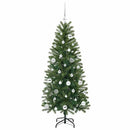 vidaXL Mű karácsonyfa 150 LED-del állvánnyal Zöld 150 cm PE és PVC