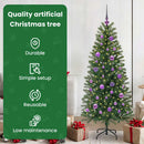 vidaXL Mű karácsonyfa 150 LED-del állvánnyal Zöld 150 cm PE és PVC