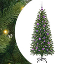 vidaXL Mű karácsonyfa 150 LED-del állvánnyal Zöld 150 cm PE és PVC