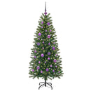 vidaXL Mű karácsonyfa 150 LED-del állvánnyal Zöld 150 cm PE és PVC