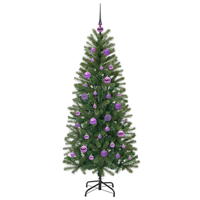 vidaXL Mű karácsonyfa 150 LED-del állvánnyal Zöld 150 cm PE és PVC