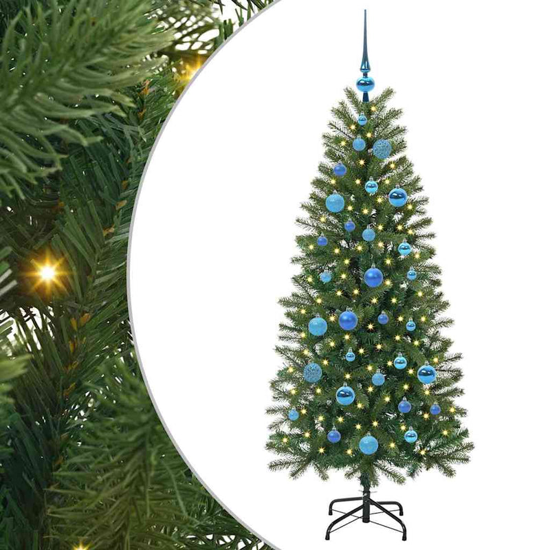 vidaXL Mű karácsonyfa 150 LED-del állvánnyal Zöld 150 cm PE és PVC