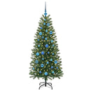 vidaXL Mű karácsonyfa 150 LED-del állvánnyal Zöld 150 cm PE és PVC