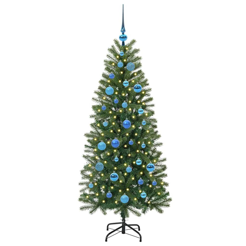 vidaXL Mű karácsonyfa 150 LED-del állvánnyal Zöld 150 cm PE és PVC