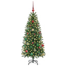 vidaXL Mű karácsonyfa 150 LED-del állvánnyal Zöld 150 cm PE és PVC