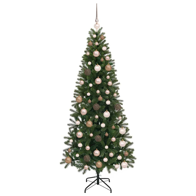 vidaXL Mű karácsonyfa 300 LED-del állvánnyal Zöld 180 cm PE és PVC