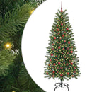 vidaXL Mű karácsonyfa 300 LED-del állvánnyal Zöld 180 cm PE és PVC
