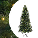vidaXL Mű karácsonyfa 300 LED-del állvánnyal Zöld 180 cm PE és PVC