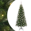 vidaXL Mű karácsonyfa 300 LED-del állvánnyal Zöld 180 cm PE és PVC