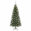 vidaXL Mű karácsonyfa 300 LED-del állvánnyal Zöld 180 cm PE és PVC