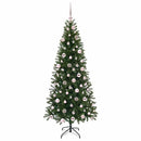 vidaXL Mű karácsonyfa 300 LED-del állvánnyal Zöld 180 cm PE és PVC