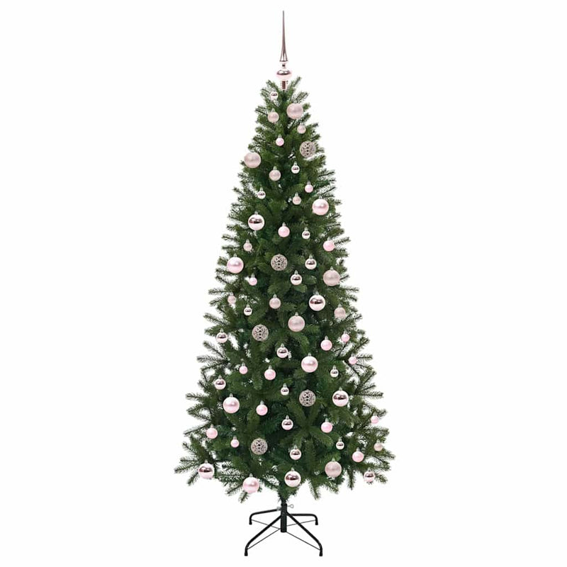 vidaXL Mű karácsonyfa 300 LED-del állvánnyal Zöld 180 cm PE és PVC