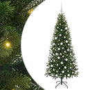 vidaXL Mű karácsonyfa 300 LED-del állvánnyal Zöld 180 cm PE és PVC