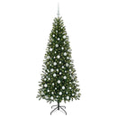vidaXL Mű karácsonyfa 300 LED-del állvánnyal Zöld 180 cm PE és PVC
