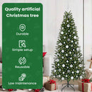 vidaXL Mű karácsonyfa 300 LED-del állvánnyal Zöld 180 cm PE és PVC