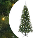 vidaXL Mű karácsonyfa 300 LED-del állvánnyal Zöld 180 cm PE és PVC