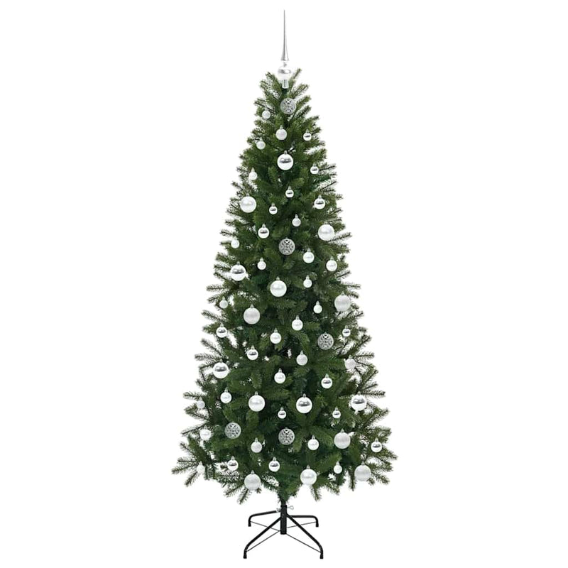 vidaXL Mű karácsonyfa 300 LED-del állvánnyal Zöld 180 cm PE és PVC