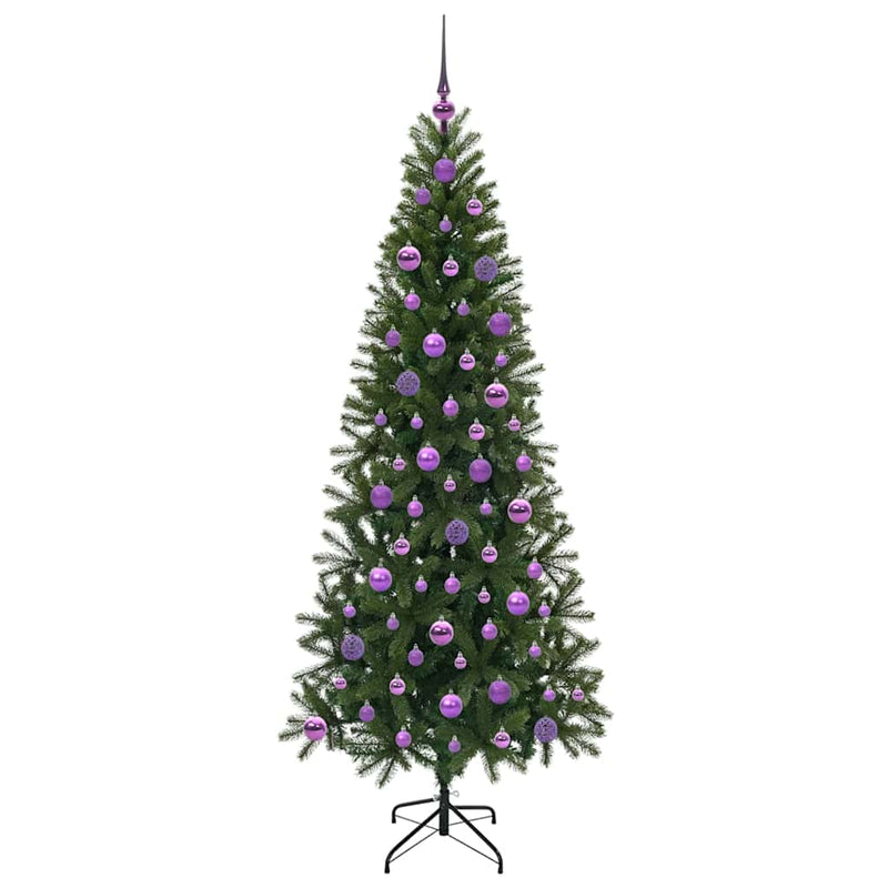 vidaXL Mű karácsonyfa 300 LED-del állvánnyal Zöld 180 cm PE és PVC
