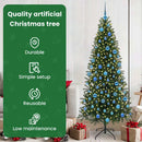 vidaXL Mű karácsonyfa 300 LED-del állvánnyal Zöld 180 cm PE és PVC