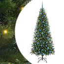 vidaXL Mű karácsonyfa 300 LED-del állvánnyal Zöld 180 cm PE és PVC