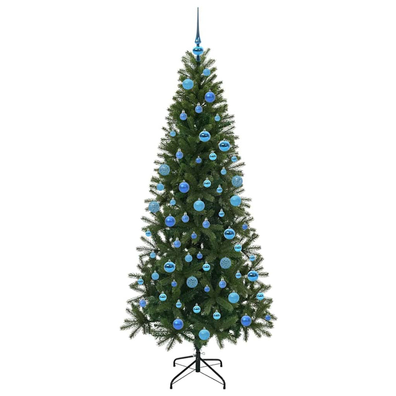 vidaXL Mű karácsonyfa 300 LED-del állvánnyal Zöld 180 cm PE és PVC