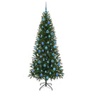 vidaXL Mű karácsonyfa 300 LED-del állvánnyal Zöld 180 cm PE és PVC