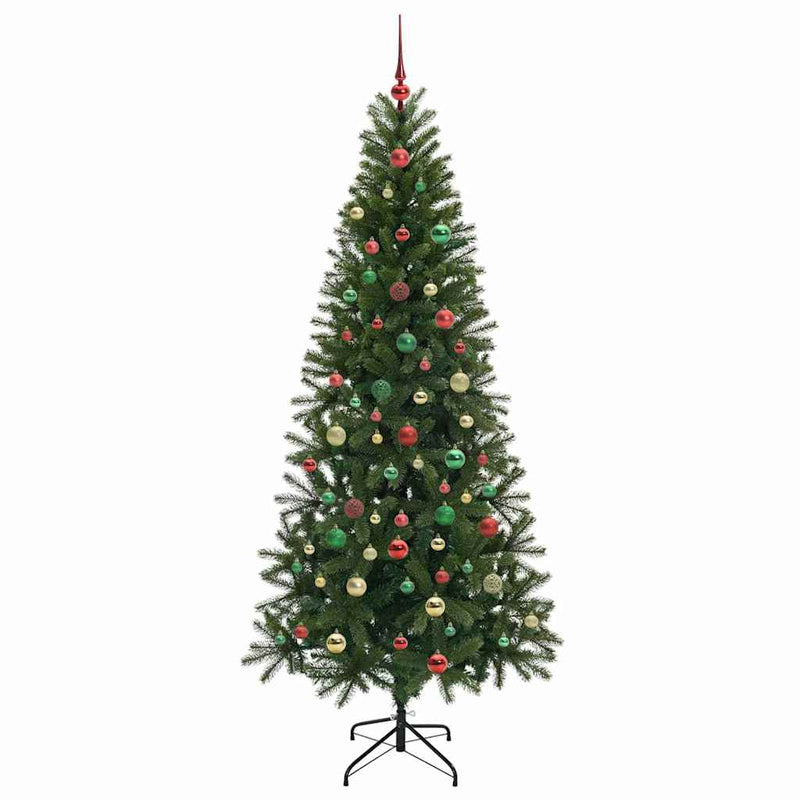 vidaXL Mű karácsonyfa 300 LED-del állvánnyal Zöld 180 cm PE és PVC