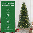 vidaXL Mű karácsonyfa 300 LED-del állvánnyal Zöld 210 cm PE és PVC