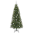 vidaXL Mű karácsonyfa 300 LED-del állvánnyal Zöld 210 cm PE és PVC