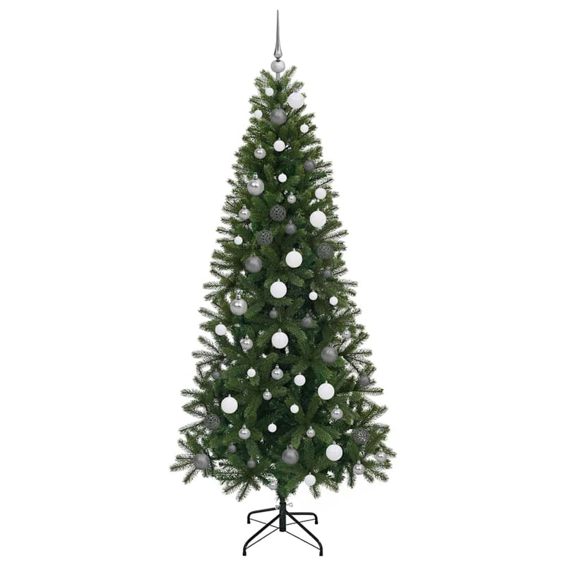 vidaXL Mű karácsonyfa 300 LED-del állvánnyal Zöld 210 cm PE és PVC