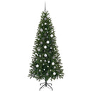 vidaXL Mű karácsonyfa 300 LED-del állvánnyal Zöld 210 cm PE és PVC