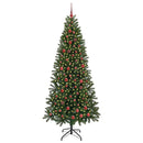 vidaXL Mű karácsonyfa 300 LED-del állvánnyal Zöld 210 cm PE és PVC