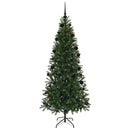 vidaXL Mű karácsonyfa 300 LED-del állvánnyal Zöld 210 cm PE és PVC