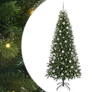 vidaXL Mű karácsonyfa 300 LED-del állvánnyal Zöld 210 cm PE és PVC