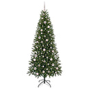 vidaXL Mű karácsonyfa 300 LED-del állvánnyal Zöld 210 cm PE és PVC