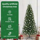 vidaXL Mű karácsonyfa 300 LED-del állvánnyal Zöld 210 cm PE és PVC