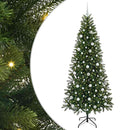 vidaXL Mű karácsonyfa 300 LED-del állvánnyal Zöld 210 cm PE és PVC