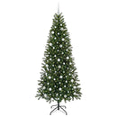 vidaXL Mű karácsonyfa 300 LED-del állvánnyal Zöld 210 cm PE és PVC