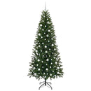 vidaXL Mű karácsonyfa 300 LED-del állvánnyal Zöld 210 cm PE és PVC