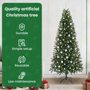 vidaXL Mű karácsonyfa 300 LED-del állvánnyal Zöld 210 cm PE és PVC