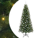 vidaXL Mű karácsonyfa 300 LED-del állvánnyal Zöld 210 cm PE és PVC
