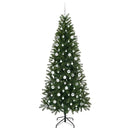 vidaXL Mű karácsonyfa 300 LED-del állvánnyal Zöld 210 cm PE és PVC