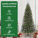 vidaXL Mű karácsonyfa 300 LED-del állvánnyal Zöld 210 cm PE és PVC