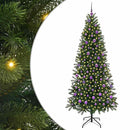vidaXL Mű karácsonyfa 300 LED-del állvánnyal Zöld 210 cm PE és PVC