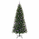 vidaXL Mű karácsonyfa 300 LED-del állvánnyal Zöld 210 cm PE és PVC